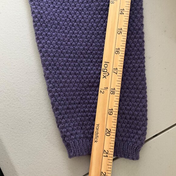 Blarney Woolen Mills Small Purple Knit Cardigan Chain Pockets Wool Old Money - Picture 7 of 10